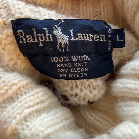 Ralph Lauren blue label 100% wool hand knit sweater - Picture 3 of 3